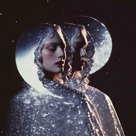 We Are All Made Of Stars | Supernova Glow Beauty - Click to see the full mesmerzing story on Documentary Beauty. Starry Photoshoot, Celestial Editorial, Star Fashion Aesthetic, Galactic Photoshoot, Space Makeup Looks, Supernova Aesthetic, Stars Photoshoot, Moon Moodboard, Space Photoshoot