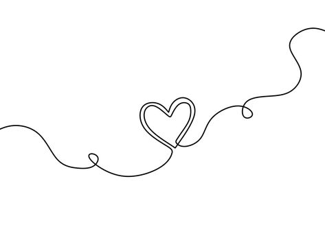 Drawing Of Heart, Lines Drawing, Continuous Line Drawing, Heart Drawing, Continuous Line, Couple Aesthetic, Cute Gif, Cute Quotes, Infinity Tattoo