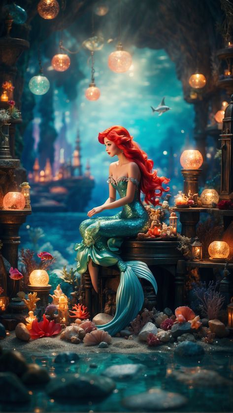 #disney Disney Stitch Tattoo, Ariel Wallpaper, Mermaid Photography, Mermaid Wallpapers, Disney Princess Artwork, Disney Princess Fashion, Disney Princess Wallpaper, Mermaid Life, Parallel Universe