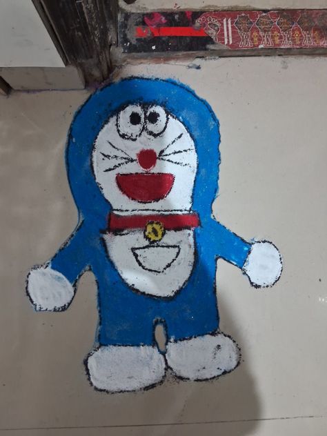 Baccho ka favorite cartoon character rangoli Character Rangoli, Cartoon Rangoli, Cartoons Rangoli, Doremon Cartoon, Favorite Cartoon Character, Cartoon Character, Cartoon Characters