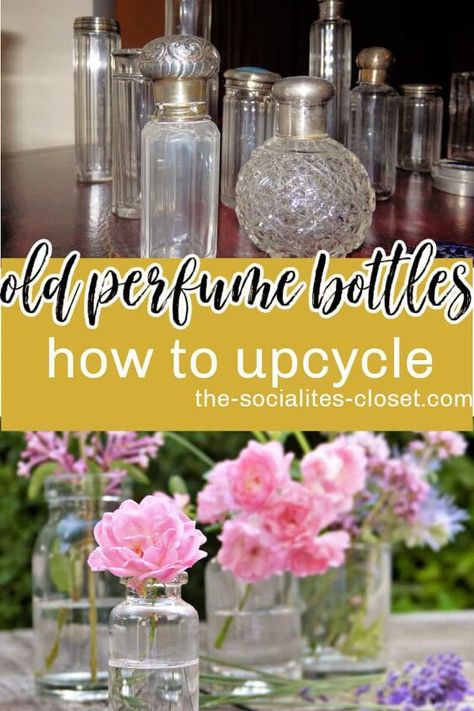 Used Perfume Bottles Ideas, What To Do With Old Perfume Bottles, What To Do With Old Bottles, Repurposed Perfume Bottles, Old Perfume Bottles Repurpose, Perfume Bottle Diy, Reuse Perfume Bottles, Empty Perfume Bottle Ideas, Perfume Bottle Ideas