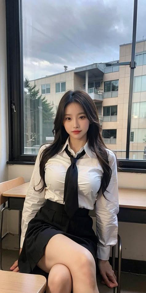 Asian Lesbian Fashion, Asian School Outfits, Lesbian Fashion, Female Design, Female Teacher, Busty Fashion, Office Outfits Women, Female Clothes, School Looks