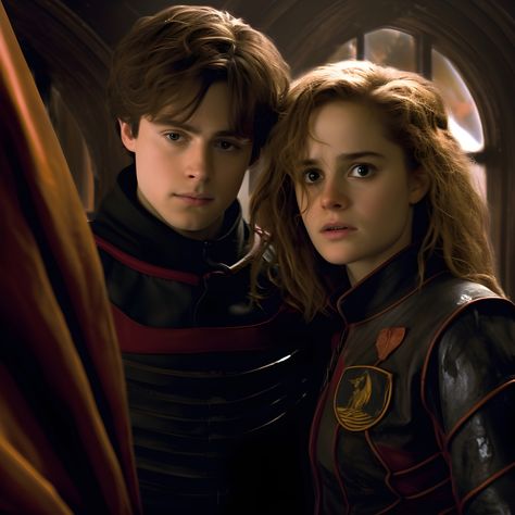 Harry Potter without glasses and Hermione Granger in space suits inspired by Starfield Harry Hermione, Space Suits, Harry And Hermione, Harry Potter Icons, Neville Longbottom, Harry Potter Actors, Harry James, Harry James Potter, Harry Potter Jokes