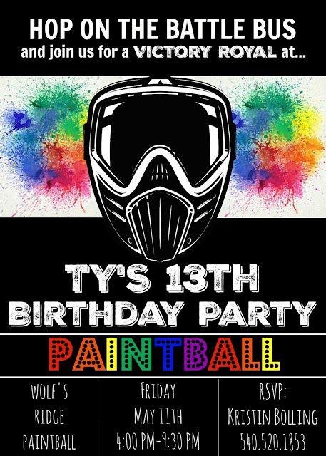 Paintball Party Ideas, Paintball Party Favors, Paintball Birthday Party, Boy Teenager, Teenage Party, Paintball Birthday, Birthday 13, Paintball Party, Urban Air