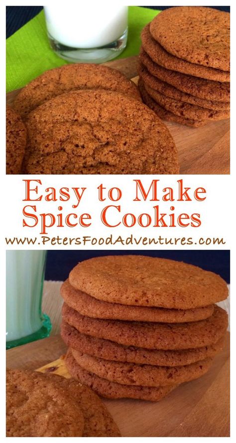 Easy to make and bursting with flavour. Spice Cookies with cinnamon, nutmeg and ginger. Perfect holiday treat! Easy Spice Cookies Recipe Spice Cookies Recipe, Cookies With Cinnamon, Spice Cookie Recipes, Drop Cookie, Drop Cookie Recipes, Fresh Baked Cookies, Cinnamon Cookies, Favorite Cookie Recipe, Ginger Recipes