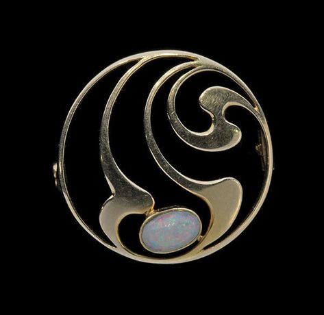 Murrle Bennett and Co - Art Nouveau Brooch - Tadema Gallery Art Nouveau Metalwork, Art Neauveau Jewellery, Art Noveau Jewellery, Art Nouveau Circle, Art Nouveau Jewelry Ring, Bijoux Art Nouveau, Motif Art Deco, Art Nouveau Illustration, Art Nouveau Silver