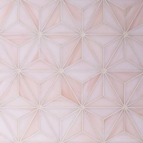 Devotion - Estrella | Color: Blush | Material: Glass | Finish: N/A | Sold By: Case | Square Foot Per Case: 3.58 | Tile Size: 9.438x10.938x0.125 | Commercial: Yes | Residential: Yes | Floor Rated: No | Wet Areas: No | AJ-23-1603 Pale Pink Backsplash Kitchen, Blush Pink Boho Bathroom, Pink Glass Tile, Pink And Gold Tile, Blush Tile Bathroom, Pink Mosaic Tile, Purple Tile Bathroom, Blush Bathroom Ideas, Pink Floor Tile