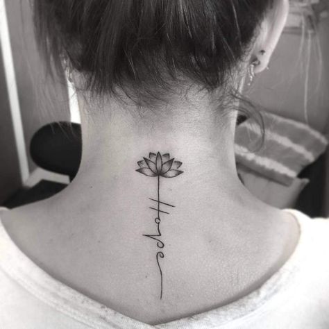 Top 59+ Best Back of Neck Tattoos Ideas - [2021 Inspiration Guide] Neck Tattoo Placement, Back Of Neck Tattoos, Back Of Neck Tattoo Men, Back Of Neck Tattoos For Women, Nape Tattoo, Tattoos For Women Small Meaningful, Girl Neck Tattoos, Neck Tattoos Women, Back Of Neck Tattoo