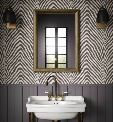 Espresso Wallpaper, Zebra Print Rooms, Zebra Bathroom, Zebra Print Walls, Zebra Print Wallpaper, Zebra Room, Gt Wallpaper, Zebra Wallpaper, Zebra Wall