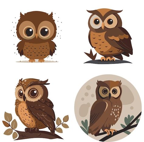 Vector art illustration | Premium Vector #Freepik #vector #flat-art #illustrations #flat-illustration #illustration-art Christmas Illustration Design, Bird Cartoon, Comic Inspiration, Fall Owl, Christmas Graphic Design, Flat Art, Holiday Graphics, Tshirt Painting, Graphic Design Cards