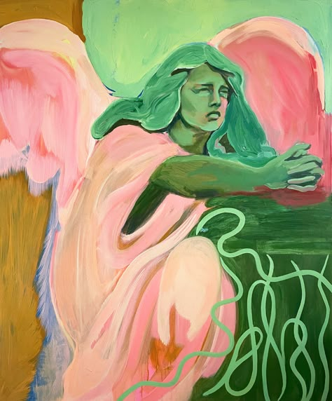 'It's All Relative' 2021 — AMY BEAGER Amy Beager, Expressive Painting, Arts Club, Big Magic, 25k Followers, Green Theme, Color Studies, Digital Art Illustration, Art Club