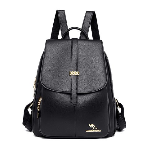 Black Sling Bags, Brand Backpacks, Black Designer Bags, Backpacks For Girls, Cute Mini Bags, Leather School Bag, Trendy Purses, Stylish Backpack, Leather Backpacks