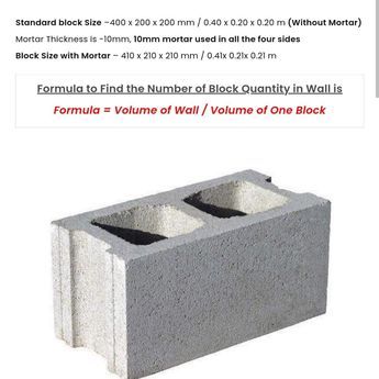 Standard size of Hollow Block https://civilengineeringqs.com/how-to-calculate-number-of-blocks-or-hollow-blocks-in-block-wall/ Hollow Blocks, Concrete Block, Portland Cement, In Construction, Block Wall, Construction Design, Concrete Blocks, Civil Engineering, Calculator