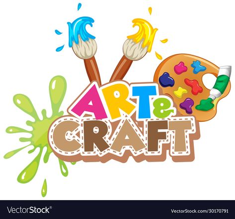 معرض فني, Illustrated Words, Craft Logo, Class Design, Learn Art, Clipart Design, Art Drawings For Kids, Font Design, Art Business