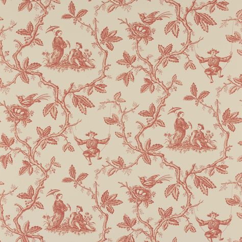 Toile Chinoise Wallpaper, blue - Cowtan & Tout Design Library Colefax Fowler, Colefax And Fowler, Trailing Flowers, Doll House Wallpaper, Toile Wallpaper, Nina Campbell, Design Library, Wallpaper Rolls, Printed Backgrounds