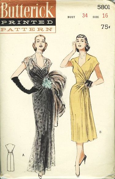 Butterick Retro Patterns, Cocktail Dress Patterns, Patron Vintage, Vintage Dress Patterns, Evening Gown Dresses, Butterick Sewing Pattern, Cocktail Evening Dresses, Moda Vintage, Fashion Tips For Women