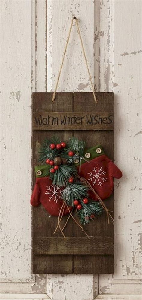 Winter Diy Crafts, Diy Christmas Decorations For Home, Christmas Decorations Diy Outdoor, Christmas Wood Crafts, Christmas Decorations Rustic, Primitive Christmas, Christmas Decor Ideas, Christmas Wood, Winter Crafts