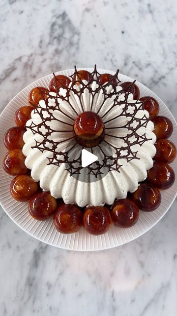 Josia Reichen on Instagram: "„St.Honoré Cake““ with two Verions of fancy Tuilles“   My first self-designed tuille, made by @moldbrothers   #sthonore #sthonoré #pastryart #creatuscreare #pastrychef #artofplating #pastryskills #decoratingideas #siliconmold #vanilla #mascarponecream #pastrylove #caramelcake #profiteroles" St Honore Cake, St Honore, Saint Honore, Choux Pastry, Pastry Art, Caramel Cake, Chef Life, Self Design, Pastry Chef