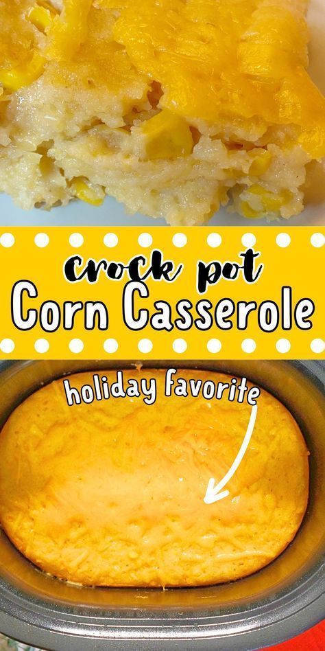 Make this easy 6-ingredient crockpot corn casserole for Christmas. This creamy and rich crockpot corn pudding is filled with cornbread mix, corn, sour cream, butter, and cheese for a decadent and delicious side dish. Make it for Christmas! Crockpot Corn Pudding, Crockpot Corn Casserole, Corn Sour Cream, Corn Casserole Crockpot, Slow Cooker Corn Casserole, Thanksgiving Side Dishes Crockpot, Crockpot Corn, Crock Pot Corn, Recipe Crockpot