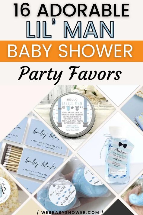 Are you looking for baby shower party favor ideas that will leave your guests talking and thinking of you after the shower ends? We've got you covered with 16 unique Lil' Man baby shower favors your guests will absolutely adore. These favors not only show off your creativity but will also serve as a memorable reminder of the special day. Boy Baby Shower Favors For Guests, Baby Shower Guest Favors, Baby Shower Favors Boy, Baby Shower Favors For Boys, Baby Shower Thank You Favors, Baby Shower Party Favor Ideas, Coed Baby Shower Favors, Baby Shower Favors For Guests, Creative Baby Shower Favors