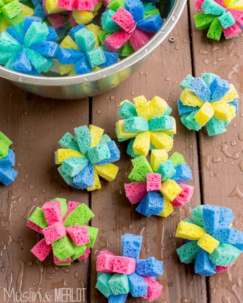 Vbs Craft Ideas, Diy Sponges, Vbs Craft, Backyard Kids, Splash Party, Yard Diy, Simple Crafts, Vbs Crafts, Water Games