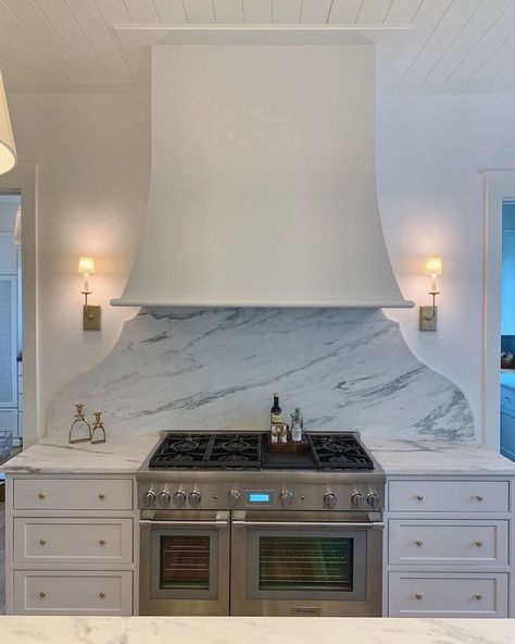 Virginia Cheek Designs’s Instagram profile post: “Updates from ATL 🤩” Sconces Kitchen, Curved Kitchen Island, Curved Kitchen, Basement Kitchen, Kitchen Range Hood, Kitchen Range, Modern Wall Lights, Kitchen Reno, Range Hood