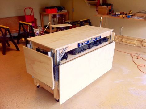 Garage Bench, Rolling Workbench, Workbench Designs, Mobile Workbench, Diy Workbench, Garage Work Bench, Workbench Plans, Woodworking Workbench, Bench Plans