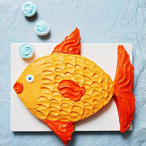 Tropical Fish Cake Naked Cakes, Creative Cake Decorating, Creative Birthday Cakes, Fish Cake, Fun Cupcakes, Birthday Cake Kids, Creative Cakes, Homemade Cakes, Tropical Fish