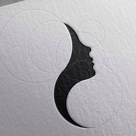 Elegant side profile, created with circles Graphisches Design, Drawing Faces, 카드 디자인, Soyut Sanat Tabloları, Blog Logo, Photography Logos, Brand Identity Design, 로고 디자인, Logo Design Inspiration