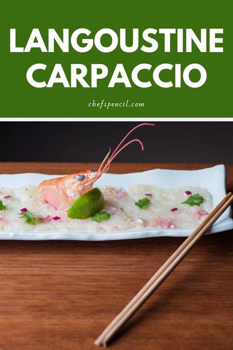 Shrimp Carpaccio, Gourmet Appetizers, Citrus Dressing, Great British Chefs, Fine Dining Recipes, Seafood Appetizers, Seafood Pasta, Chef Recipes, Rice Vinegar