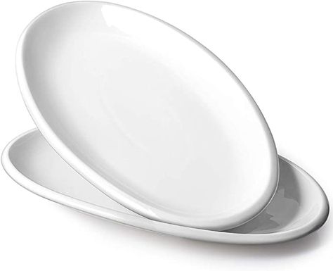 Amazon.com | DOWAN 16" Serving Platters, Large Turkey Platters, White Oval Porcelain Serving Tray Dinner Platters for Serving Food Appetizers Meat, Serving Dishes for Thanksgiving, Entertaining, Parties, Set of 2: Platters Party Meat, Party Serving Trays, Mothers Day Dinner, Dip Sauce, Turkey Platter, Plates White, White Platter, Meat Platter, Party Serving