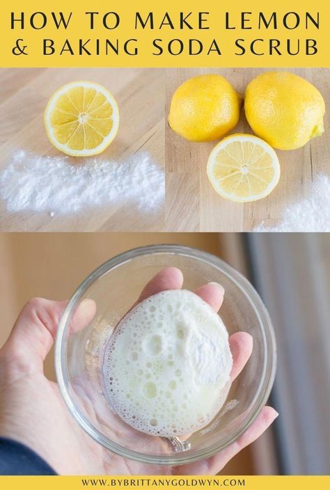 Learn how to get pretty, polished skin at home with a simple DIY lemon and baking soda scrub. Use as a face or body scrub! Lemon And Baking Soda, Baking Soda Body Scrub, Baking Soda Face Scrub, Natural Beauty Face, Lotion Making, Baking Soda Scrub, Lemon Scrub, Facial Diy, Homemade Scrubs