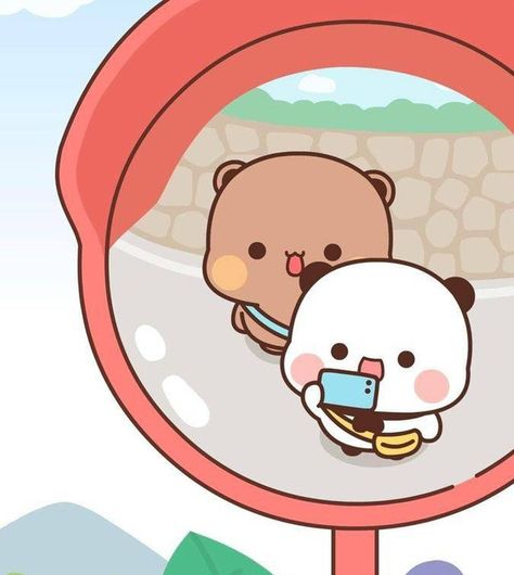 Mirror selfie 🤳🏽🐼🐻✨ . #bububabycouples #cute #bearcouple #love #cutenessoverload #selfie Goma Peach, Instagram Mirror Selfie, Fb Layout, Bear Drawings, Bubu Dudu, Cute Bear Drawings, Disney Art Drawings, Cute Bears, Cuteness Overload