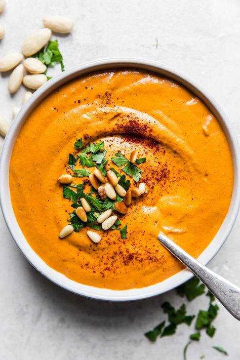 Romesco Sauce by The Modern Proper Mocha Whipped Cream, Veggies Ideas, Romesco Sauce Recipe, The Modern Proper, Modern Proper, Romesco Sauce, Country Bread, Homemade Chocolate Chip Cookies, Grilled Bread