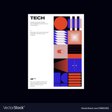 Swiss Poster Design, Design Template Layout, Clean Typography, Poster Template Design, Swiss Style, Abstract Geometric Shapes, Website Header, Swiss Design, Abstract Vector