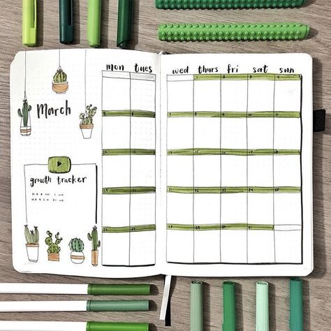 Weekly Log, March Calendar, March Bullet Journal, Bullet Journal Month, Bullet Journal Monthly Spread, Bullet Journal 2020, Diy Agenda, Bullet Journal 2019, Bullet Journal Notes