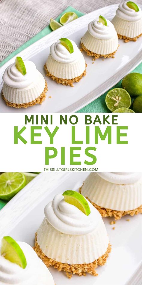 Frozen Pies, No Bake Key Lime Pie, No Bake Key Lime, Frozen Key Lime Pie, Key Lime Pies, Mini Key Lime Pies, Doctor Party, Lime Desserts, Keylime Pie Recipe