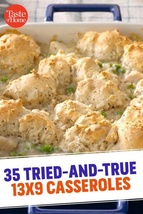 35 Tried-and-True 13x9 Casseroles Chicken Parm Lasagna, Potatoes Chicken, Popular Dinner Recipes, Chili Mac, Cheeseburger Casserole, Beef Casserole Recipes, Vintage Baking, Chicken Parm, Yummy Casseroles