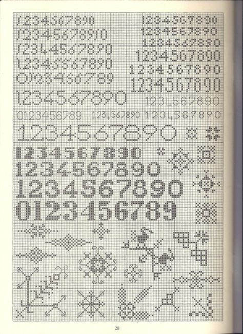 Numeri punto croce Mini Cross Stitch Alphabet, Cross Stitch Numbers Pattern Free, Numbers In Cross Stitch, Cross Stitch Embellishments, Cross Stitch Numbers Pattern, Numbers Cross Stitch, Number Cross Stitch, Embroidery Numbers, Cross Stitch Alphabets