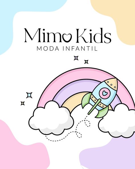 Identidade visual para marca de moda infantil. Angel Kids, Kids Logo, Kids Store, Visual Identity, Storytelling, Branding, ? Logo