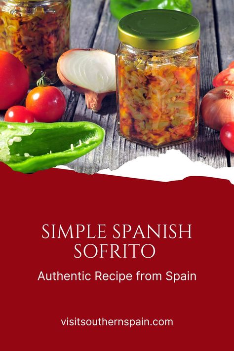 Are you looking for an Easy Spanish Sofrito Recipe? We've prepared for you a recipe for a homemade sofrito, the perfect base for any Spanish dish. The Spanish sofrito is super easy to make, and you won't need many ingredients, yet its taste will ensure you have a delicious meal that will take you back to Spain. Learn how to make the Spanish sofrito recipe and take your Spanish recipes to the next level - flavourful, tasty and unique. #spanishsofritorecipe #sofritorecipe #sofrito #sofritosauce Green Pepper Recipes, Easy Spanish Recipes, Sofrito Recipe, Spain Food, Tapas Recipes, Homemade Condiments, Spanish Dishes, Cooking With Olive Oil, Good Foods To Eat