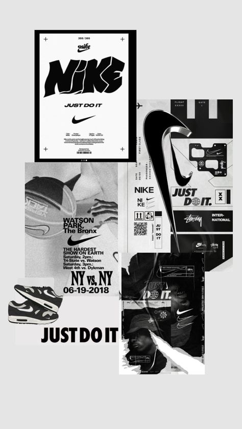 #black#collage#wallpaper Ipad Wallpaper Streetwear, Nike Ipad Wallpaper, Nike Collage Aesthetic, Sporty Wallpaper Aesthetic, Nike Homescreen, Streetwear Pictures For Wall Collage, Aesthetic Wallpaper Guys, Ipad Wallpaper For Boys, Boy Ipad Wallpaper