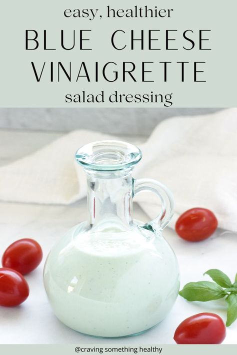 The BEST blue cheese dressing ever! This dressing is so fast and easy to make with just a few ingredients. Drizzle it on your favorite salad or sliced fresh tomatoes. Blue Cheese Vinaigrette Dressing, Blue Cheese Vinaigrette, Creamy Salad Dressing, Vinaigrette Salad, Easy Salad Dressing, Simple Vinaigrette, Salad Dressing Recipes Homemade, Blue Cheese Dressing, Vinaigrette Recipes