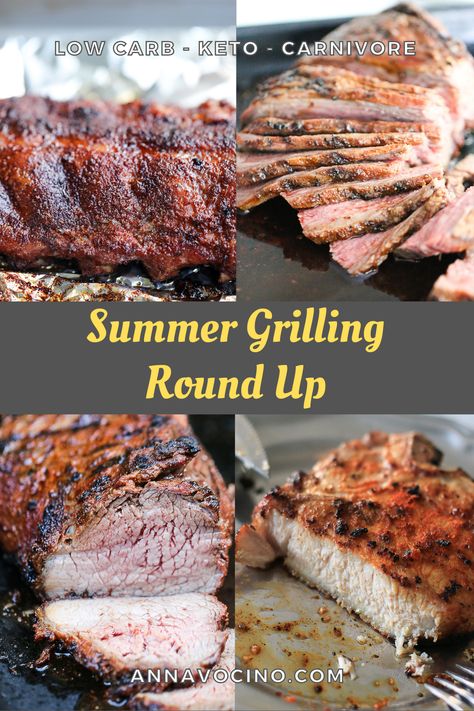 These summer grilling favorites are the way to keep the grill busy and your stomach full. It’s a scientific fact: the more grilled meat you eat, the less carbs you shove in your gob. Low Carb, Keto , Gluten Free, Carnivore, Whole30 Carnivore Keto, Keto Gluten Free, Eat Happy, Happy Kitchen, Summer Grilling, Grilled Meat, The Grill, Low Carb Keto, Grilling Recipes