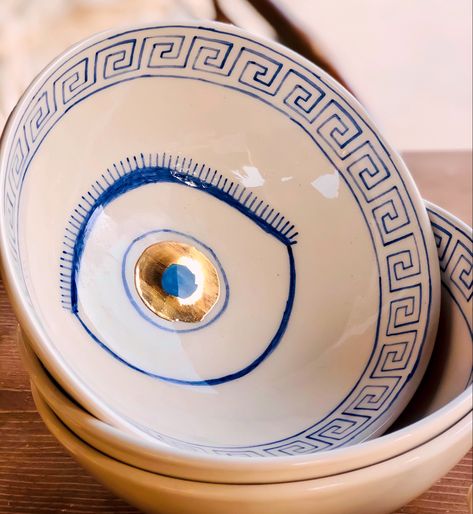 Ceramic evil eye bowl Ceramic Evil Eye, Evil Eye, Bowl, Ceramics, Tableware