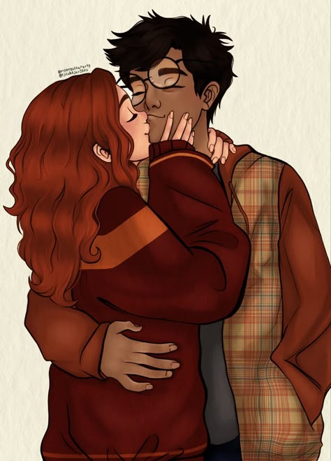 Lily Evans And James Potter, Jily Fanart, Ginny Weasley Fan Art, Harry Potter Ginny Weasley, Harry Potter Ginny, Marauders Fan Art, Harry And Ginny, Images Harry Potter, Harry Potter Artwork