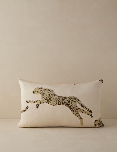 Nothing strikes visual interest in a curation like a graphic element. This leaping cheetah throw pillow brings a traveled air to your decor that will elevate and delight. The pillow's natural cotton fibers give it an irresistibly soft touch. Cheetah Pillow, Burled Wood Furniture, Disc Interiors, Girl Apartment, Throw Pillows Bedroom, Dining Design, Long Lumbar Pillow, Lulu And Georgia, Dining Room Storage