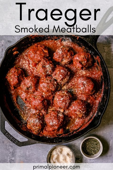 Traeger Smoked Meatballs are a simple and delicious way to cook meatballs. The perfect appetizer or main dish Traeger recipe option. Smoked Dinner Recipes, Treager Recipes Dinners, Keto Traeger Recipes, Traeger Dinner Ideas, Simple Traeger Recipes, Best Traeger Recipes, Smoked Meatball Recipes, Traeger Appetizer Recipes, Smoker Meatballs