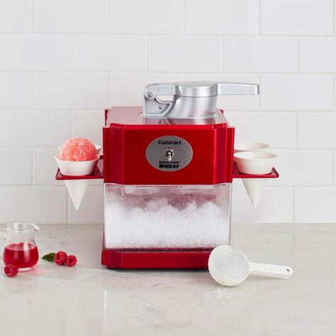 36%off Cuisinart Snow Cone Machine- Snow Cone Maker for Slushies, Frozen Lemonades or Frozen Drinks- Makes 5 Icy Cones- Includes 4 Reusable Plastic Cones & 12 Paper Cones, Red #affiliate Toaster Oven Pans, Stove Top Grill, Snow Cone Maker, Snow Cone Machine, Yogurt Makers, Frozen Lemonade, Snow Cone, Paper Cones, Flavored Syrup