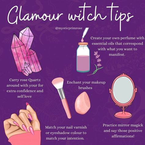 Nail Magic Witch, How To Enchant Perfume Witchcraft, Enchanting Makeup Spells, Glamour Magick Oil, Glamour Witch Tips, Charging Sigils, Perfume Witchcraft, Glamour Witchcraft, Glamor Magic